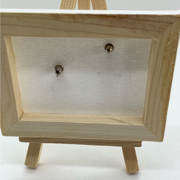 3 D Silver Tone Snowflake Earrings - Picture 4 of 4